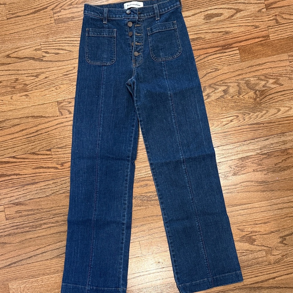 Reformation Dark Blue Jeans